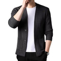 Men'S Autumn Knitted Cardigan, Japanese Style New Style Long-Sleeved, Fashionable and Casual Knitted Advanced Coat